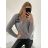 Langärmeliger Strickpullover mit Knöpfen für Damen in Übergröße (L/XL/2XL Einheitsgröße) ITALIAN FASHION IMM226715L