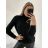 Stand Collar Long Sleeve Women's Plus Size (L/XL/2XL ONE SIZE) ITALIAN FASHION IMM22N8819