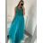 Šaty společenské elegantní plesové dlouhé na ramínka dámské (S/M ONE SIZE) ITALSKÁ MÓDA IMM2361101pl