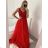 Šaty společenské elegantní plesové dlouhé na ramínka dámské (S/M ONE SIZE) ITALSKÁ MÓDA IMM2361101pl