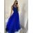 Šaty společenské elegantní plesové dlouhé na ramínka dámské (S/M ONE SIZE) ITALSKÁ MÓDA IMM2361101pl