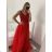 Šaty společenské elegantní plesové dlouhé na ramínka dámské (S/M ONE SIZE) ITALSKÁ MÓDA IMM2361101pl