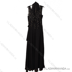 Šaty společenské elegantní plesové dlouhé na ramínka dámské (S/M, L/XL) FRANCOUZSKÁ MÓDA FMF231872/DU