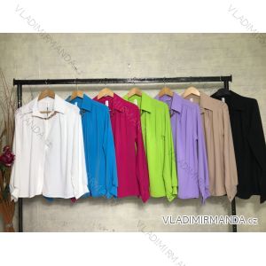 Tunika košilová dlouhý rukáv dámská (S/M ONE SIZE) ITALSKÁ MÓDA IMPGM235713