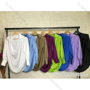 Tunika košilová dlouhý rukáv dámská (S/M ONE SIZE) ITALSKÁ MÓDA IMPGM2311325