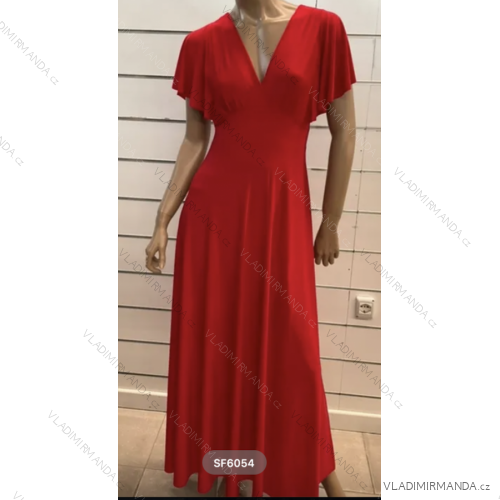 Šaty dlhé krátky rukáv dámske (S/M ONE SIZE) TALIANSKA MÓDA FMPRP23SF6054