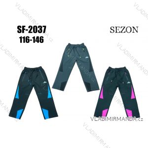 Kalhoty softshellové jarní dětské dorost dívčí a chlapecké (116-146) SEZON SEZ23SF-2037