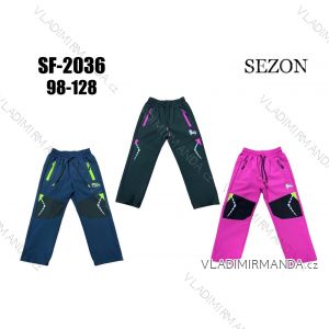 Kalhoty softshellové jarní dětské dívčí a chlapecké (98-128) SEZON SEZ23SF-2036