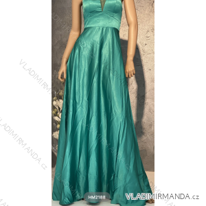 Šaty dlouhé elegantní společenské na ramínka dámské (S/M ONE SIZE) ITALSKÁ MÓDA FMPRP23HM2188