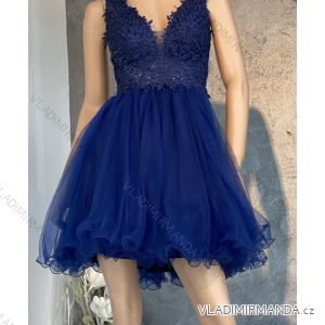 Šaty elegantní společenské na ramínka dámské (S/M ONE SIZE) ITALSKÁ MÓDA FMPRP23DF8821