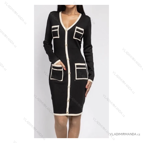 Elegantes Damenkleid mit langen Ärmeln (Einheitsgröße S/M) ITALIAN FASHION FMPRP23DPU406-5