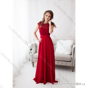 Women's Long Elegant Party Sleeveless Dress (SL) FRENCH FASHION FMPEL23SAVINA
