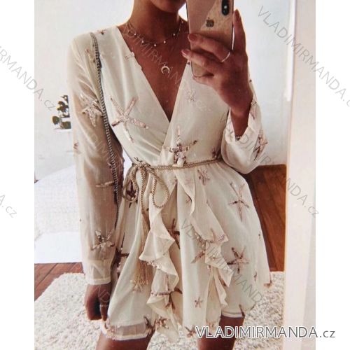 Šaty dlhý rukáv dámske (S/M ONE SIZE) TALIANSKA MÓDA IMPOC236088