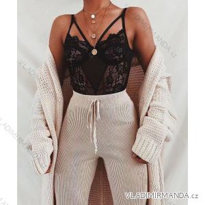 Body krajkové na ramienka dámske (S/M ONE SIZE) TALIANSKA MÓDA IMPGM239013