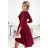 210-15 NICOLLE dress with longer back and neckline - burgundy color