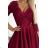 210-15 NICOLLE dress with longer back and neckline - burgundy color