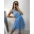 Women's strapless tulle party dress (S/M/L ONE SIZE) ITALIAN FASHION IM9239005
