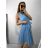 Women's strapless tulle party dress (S/M/L ONE SIZE) ITALIAN FASHION IM9239005