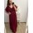 Šaty společenské elegantní šifonové krátký rukáv dámské nadrozměr (XL/2XL ONE SIZE) ITALSKÁ MÓDA IMM22ZO9014/DU XL/2XL starorůžová