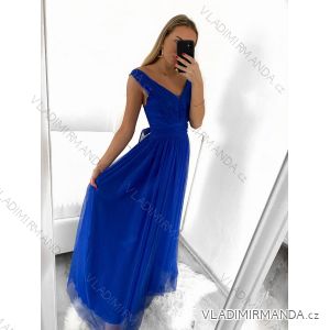 Šaty společenské dlouhé elegantní dámské (S/M ONE SIZE) ITALSKÁ MÓDA IM923MARINA