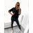 Tunika Bluse 3/4 Langarm Damen (uni sm) ITALIENISCHE Mode IM9181186