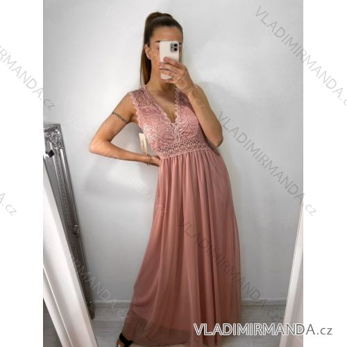 Šaty letní na ramínka dámské (S/M ONE SIZE) ITALSKÁ MÓDA IMPBB22B21841