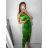 Šaty společenské dlouhé elegantní na ramínka satén dámské (S/M ONE SIZE) ITALSKÁ MÓDA IMPSH236357A/DU -   zelená smaragdová -   S/M/L