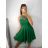 Šaty elegantní krátké bez rukávu společenské dámské (S/M ONE SIZE) ITALSKÁ MÓDA IMM22Q52233 S/M red