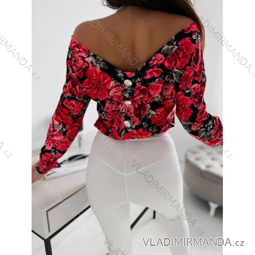 Tričko dlouhý rukáv dámské (S/M ONE SIZE) ITALSKÁ MÓDA IMWE23110