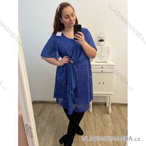 Šaty letní na ramínka dámské (S/M ONE SIZE) ITALSKÁ MÓDA IMPBB22B21841 XL/2XL Royal blue