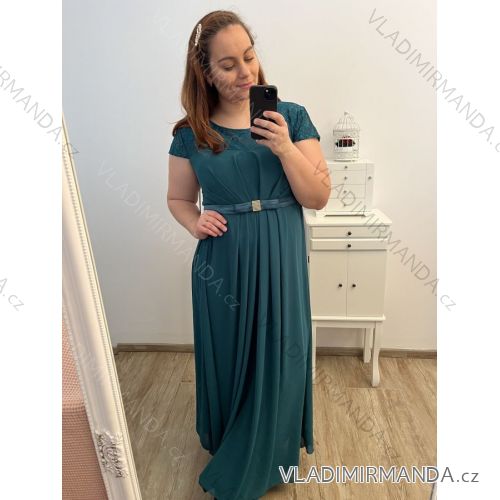 Šaty plesové elegantní společenské rukáv dámské nadrozměr (L/XL ONE SIZE) ITALSKÁ MÓDA IMM23FRANCESCA
