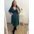 Šaty společenské elegantní šifonové krátký rukáv dámské nadrozměr (XL/2XL ONE SIZE) ITALSKÁ MÓDA IMM23ALESA