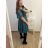 Šaty společenské elegantní šifonové krátký rukáv dámské nadrozměr (XL/2XL ONE SIZE) ITALSKÁ MÓDA IMM23ALESA/DU XL/2XL fialová
