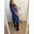 Šaty společenské elegantní šifonové krátký rukáv dámské nadrozměr (XL/2XL ONE SIZE) ITALSKÁ MÓDA IMM23ALESA/DU XL/2XL fialová