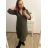 Šaty košeľové 3/4 dlhý rukáv dámske (L/XL ONE SIZE) TALIANSKA MóDA IM423026