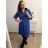 Šaty košeľové 3/4 dlhý rukáv dámske (L/XL ONE SIZE) TALIANSKA MóDA IM423026
