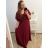 Šaty letní na ramínka dámské (S/M ONE SIZE) ITALSKÁ MÓDA IMPBB22B21841 wine XL/2XL