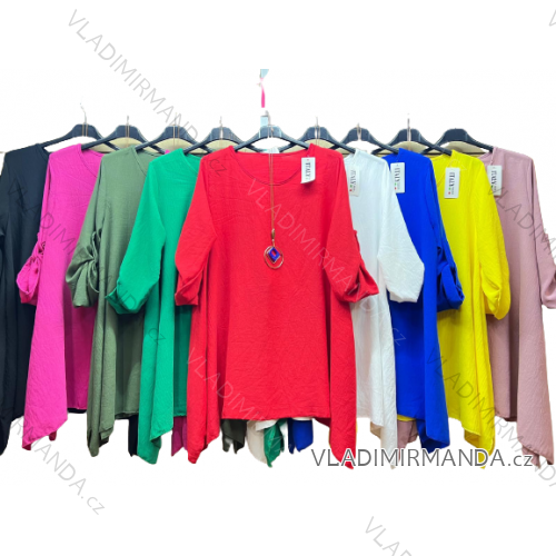 Shirt extended 3/4 long sleeve women's (L/XL/2XL ONE SIZE) ITALIAN FASHION IM423025