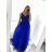 Women's long social elegant summer dress with straps (M/L, L/XL) ITALIAN FASHION IMPSH22260019/DU kr. blue