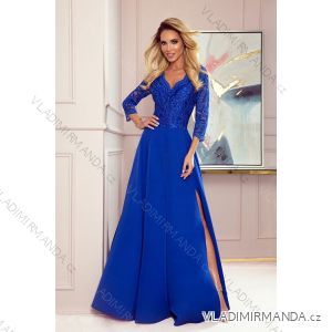 Šaty elegantní krajkové dlouhé 3/4 rukávy (S-2XL) ITALSKÁ MÓDA NMC-309-2/DU