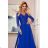 Šaty elegantní carmen bez rukávu dámské (S/M ONE SIZE) ITALSKÁ MÓDA IMPOC237185 Royal blue XXL