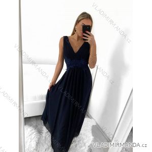 Šaty elegantní společenské na ramínka dámské (S/M ONE SIZE) ITALSKÁ MÓDA IMPSH2380636/DU