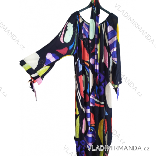 Šaty carmen krátky rukáv dámske nadrozmer (XL/2XL/3XL ONE SIZE) POLSKÁ MÓDA PMLT22ELIZ/DU 2XL/3XL čierna
