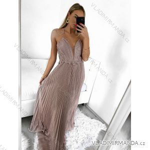 Šaty spoločenské plesové dlhé bez rukávu dámske (S/M, M/L, L/XL) TALIANSKA MÓDA IMM2350087