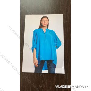 Tunika košilová 3/4 dlouhý rukáv dámská nadrozměr (XL/2XL ONE SIZE) ITALSKÁ MÓDA IMC23014