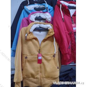 Mikina teplá na zip s kapucí dlouhý rukáv dámská nadrozměr (2XL-5XL) DT FASHION DTF23DT-1009A