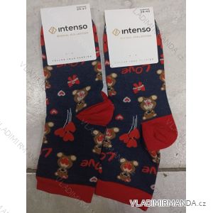 Ponožky veselé slabé valentýské dámské (35-37, 38-40) POLSKÁ MÓDA DPP23004