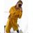 Women's long fleece coat (M / L ONE SIZE) ITALIAN FASHION IMD211105 Camel brown M / L