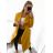 Women's long fleece coat (M / L ONE SIZE) ITALIAN FASHION IMD211105 Camel brown M / L