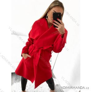 Kabát flaušový dlouhý dámský (M/L ONE SIZE) ITALSKÁ MÓDA IMD221105/DU
